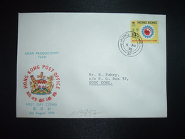 LETTRE TP ASIAN PRODUCTIVITY YEAR 10c OBL.5 AU 70 HONG KONG - Covers & Documents