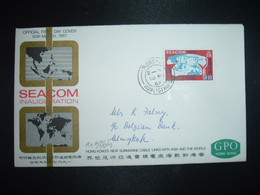 LETTRE TP SEACOM COMMOWEALTH TELEPHONE CABLE S 1,30 OBL.30 MR 67 MONG KONG - Covers & Documents