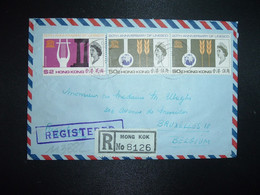 LR Pour BELGIQUE TP UNESCO S 2 + 50c X2 OBL.20 MY 67 MONG KOK - Cartas & Documentos