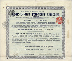 - Titre De 1928 - Anglo Belgian Petroleum Company - - Erdöl