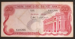 South Viet Nam Vietnam 20 Dong VF Banknote Note / Billet 1969 - Pick # 24 - Vietnam