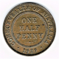 Australia 1929 Halfpenny - ½ Penny