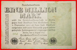 • ONE SIDE: GERMANY ★ 1000000 MARK 1923 CRISP! LOW START ★ NO RESERVE! - 1 Million Mark