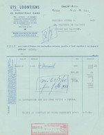 Factuur - Ets Loontjens  - Gent -1962 ( 27 ) - Straßenhandel Und Kleingewerbe