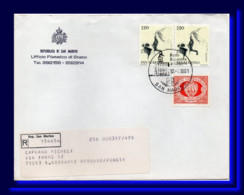 1981 San Marino Saint Marin Registered Letter Sent To Italy NOT PHILATELIC Recommandee Lettre - Storia Postale