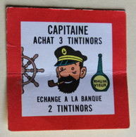 Carte De Jeu Années 60 Capitaine Achat 3 Tintinors Rhum Vieux Capitaine Haddock Tintin Et Milou - Objets Publicitaires