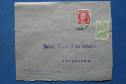 W2 ESPAGNE  BELLE LETTRE  1937  SARAGOZA  POUR SALAMANCA +GUERRE CIVILE+VIGNETTE+ AFFRANCH. INTERESSANT - Asturien & Léon