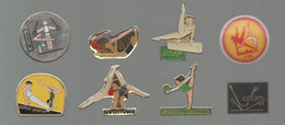 PINS PIN'S SPORTS  GYMNASTIQUE GYM GYMNOVA 95B USEP BVHL CPAM GRS SAINT BRUNO  LOT 8 PINS - Gymnastique