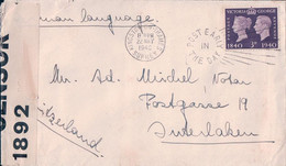 GB, Lettre Censurée, Kingston - Interlaken Suisse (22.5.1940) - Andere & Zonder Classificatie