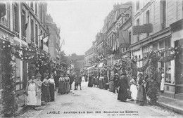 CPA 61 L'AIGLE AVIATION 8 ET 9 SEPTEMBRE 1912 DECORATION RUE GAMBETTA - L'Aigle