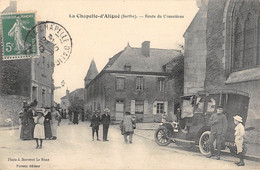 CPA 72 LA CHAPELLE D'ALIGNE ROUTE DE CROSNIERES - Sonstige & Ohne Zuordnung