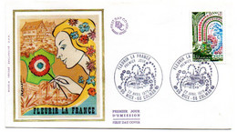 FDC Soie --1978 -- Fleurir La France ( Marianne.,fleurs)  ...cachet  NICE - 06  &  COLMAR-68...........à Saisir - 1970-1979