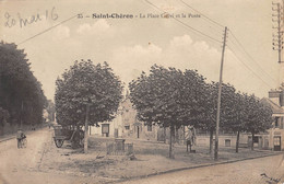 CPA 91 SAINT CHERON LA PLACE CUERI ET LA POSTE - Saint Cheron