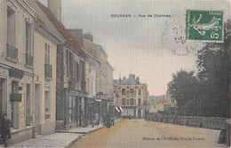 CPA 91 DOURDAN RUE DE CHARTRES (cpa Toilée - Dourdan