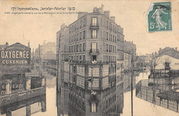 CPA 94 IVRY INONDATIONS 1910 ANGLE DE LA RUE DE LA REVOLUTION ET DE LA RUE DENIS PAPIN - Ivry Sur Seine