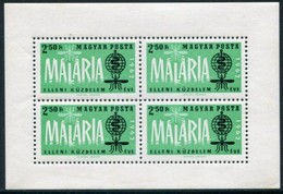 HUNGARY 1962 Malaria Campaign Block MNH / **.  Michel Block 35 - Hojas Bloque
