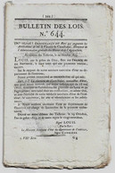 Bulletin Des Lois N°644 1823 Duc D'Orléans Canal De L'Ourcq /Tarif Du Péage Pont Tournant Saint-Nicolas Rivière Aa Nord - Décrets & Lois