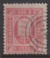 1875. DANMARK. TJENESTE 8 Øre Rosa. Perf. 14x13½ With Inverted Watermark. (Michel D6YA) - JF422293 - Officials