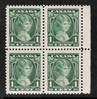 CANADA  Scott # 211** VF MINT NH BLOCK Of 4 (Stamp Scan # 784) - Blocks & Sheetlets