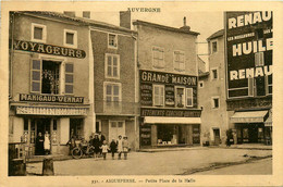 Aigueperse * Petite Place De La Halle * Café Des Voyageurs MANIGAUD VENNAT * Commerces Magasins - Aigueperse