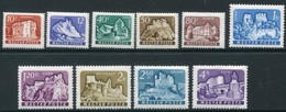 HUNGARY 1961 Castles Definitive MNH / **.  Michel 1737-46 - Unused Stamps