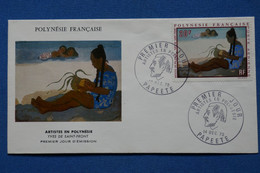 W3 POLYNESIE  BELLE LETTRE  1970  PREMIER JOUR YVES ST FRONT      + AFF. PLAISANT - Lettres & Documents