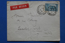 W3 MAROC  BELLE LETTRE 1929 PAR AVION  CASABLANCA POUR PARIS  + AFF. INTERESSANT - Cartas & Documentos