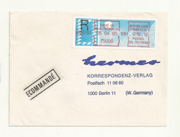 TIMBRE DE DISTRIBUTEUR  RECOMMANDE SUR LETTRE POUR L'ALLEMAGNE  DU 05/04/1985. - 1985 Papel « Carrier »