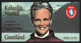 Groenland - Greenland 1997 Yvert C282, Queen Margrethe II, Fauna, Butterflies - Booklet - MNH - Markenheftchen