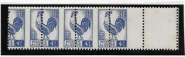 Algérie N°222 - Variété Piquage à Cheval - Bande De 4 - Neuf ** Sans Charnière - Rousseurs Sinon TB - Unused Stamps