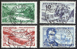 Schweiz Suisse Pro Juventute 1931: Vinet & Vues Zu WI 57-60 Mi 246-249 Yv 250-253 Zentral-Stempel (Zumstein CHF 34.00) - Used Stamps