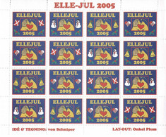 Denmark; Local Christmas Seals - Elleore, 2005, Full Sheet;  MNH(**), Not Folded, - Ganze Bögen