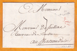 1764 - Lettre Pliée Avec Corresp De Paris En Port Payé Vers Le Château Du Loir , Auj. Montval Sur Loir, Sarthe - 1701-1800: Precursores XVIII