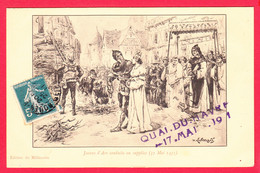 CPA-Jeanne D'Arc Conduite Au Supplice- Éd. Du Millénaire - Rouen- Illustrateur P. KAUFFMAN -SUP * 2 SCANS - Kauffmann, Paul