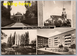 Hamburg Winterhude - S/w Mehrbildkarte 1   Altentagesstätte Matthäuskirche Liebesinsel Heidburg - Winterhude