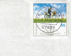 Komplette Ganzsache Briefträger Auf Fahrrad 07937 Zeulenroda Leuchtturm West Nord Ost - Private Covers - Used