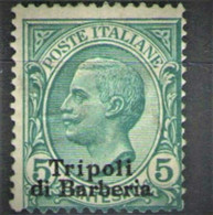 TRIPOLI DI BARBERIA 1909 SOP.TI 5 C.  ** MNH - Algemene Uitgaven