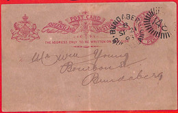 Aa3706 - AUSTRALIA  Queensland - Postal History - STATIONERY  CARD From BUNDABERG  1893 - Brieven En Documenten