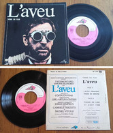 RARE French EP 45t RPM (7") BIEM BOF OST "L'AVEU" (Yves Montand P/s, 1970) - Filmmuziek