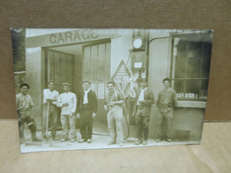 GARAGE AUTOMOBILE RENAULT Carte Photo Devanture Travaux Belle Animation 1933 - A Identifier