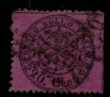 1868- YT 23 Franco Bollo Postale 20 Cent - Etats Pontificaux