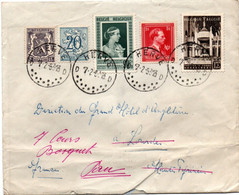 Herve 1953 - Oblitération à Points - Lettre Brief Cover - Puntstempels