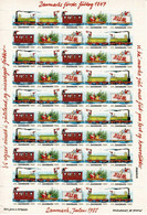 Denmark; Christmas Seals.  Full Sheet 1985; Christmas Train.  MNH(**) - Volledige & Onvolledige Vellen