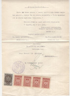 1931 YUGOSLAVIA, CROATIA, CRIKVENICA,4 X 25 PARA SAVSKA BANOVINA REVENUE STAMP,STATE REVENUE,EXAM CERTIFICATE - Sonstige & Ohne Zuordnung