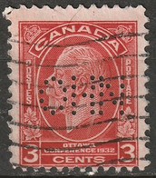 Canada 1932 Sc 192  Perfin "OHN" (Osler Hammond & Nanton) Used - Perfin