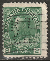 Canada 1922 Sc 109  Perfin "RT/Co" (Royal Trust) Used - Perforés