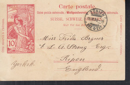 SCHWEIZ  P 33, Gestempelt: Zürich 18.IX.1900 - Entiers Postaux