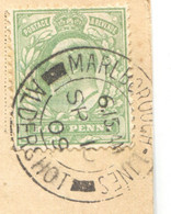 1909 Marlborough Lines Postmark, Aldershot - On Postcard Of Alexandra Road, Farnborough - Postmark Collection
