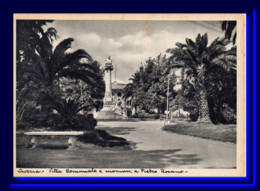 1940 C. Italia Cartolina AVERSA Villa Comunale E Monumento A Pietro Rosano Nuova - Aversa