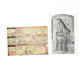 Lot 2 Cpm - Egypte - THEBES Vallée Des Rois - Peintures Tombeau Thutmosis Musée Louvre - Stèle Du Roi Serpent - - Musées